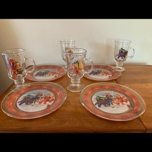 Christmas Pooh & Friends plate & mug set